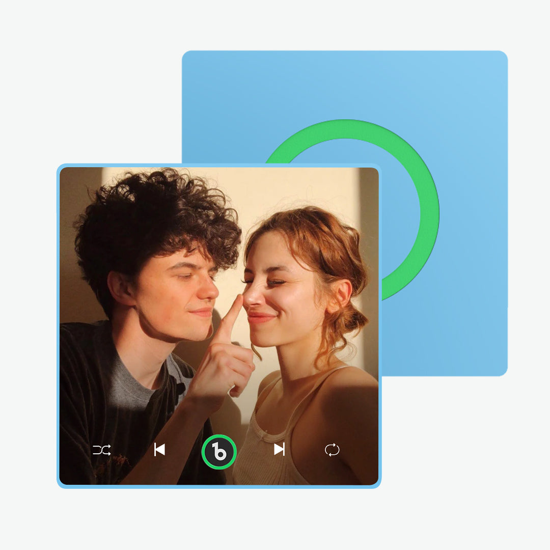 Custom Bluetooth Music Fridge Magnet, Romantic Gift for Couple, Acrylic design.